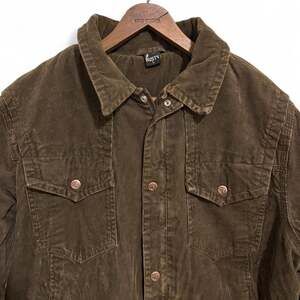 Rusty Vintage Brown Corduroy Button-Up Work Jacket